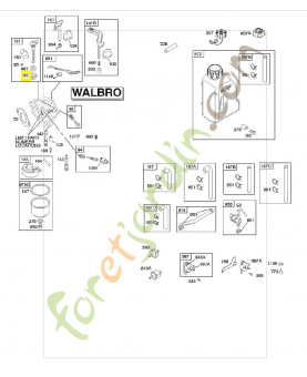 690602 Bague tige de réglage 0003-000-0549. Pièce de rechange pour moteur thermique Briggs et Straton