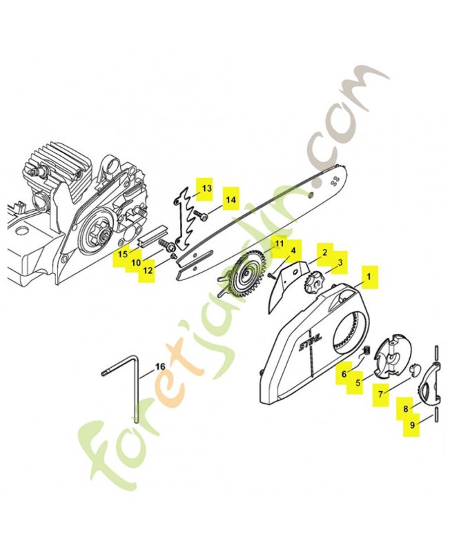 Kit tendeur stihl réf.1123-007-1008