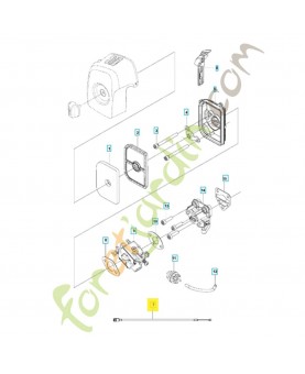 Câble d'accélérateur 578864301. Pièce de rechange Husqvarna