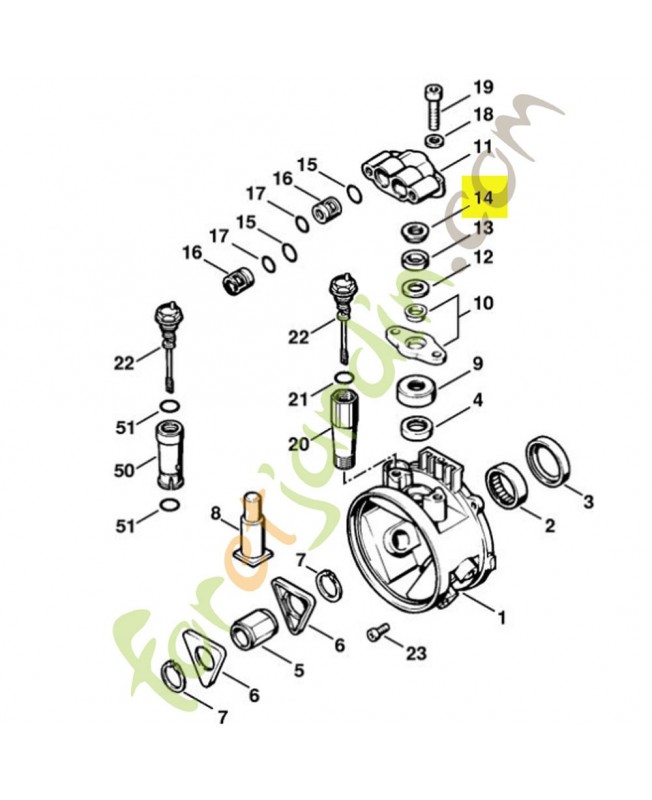 Anneau de joint 4703-709-2010. Pièce détachée Stihl / Vicking