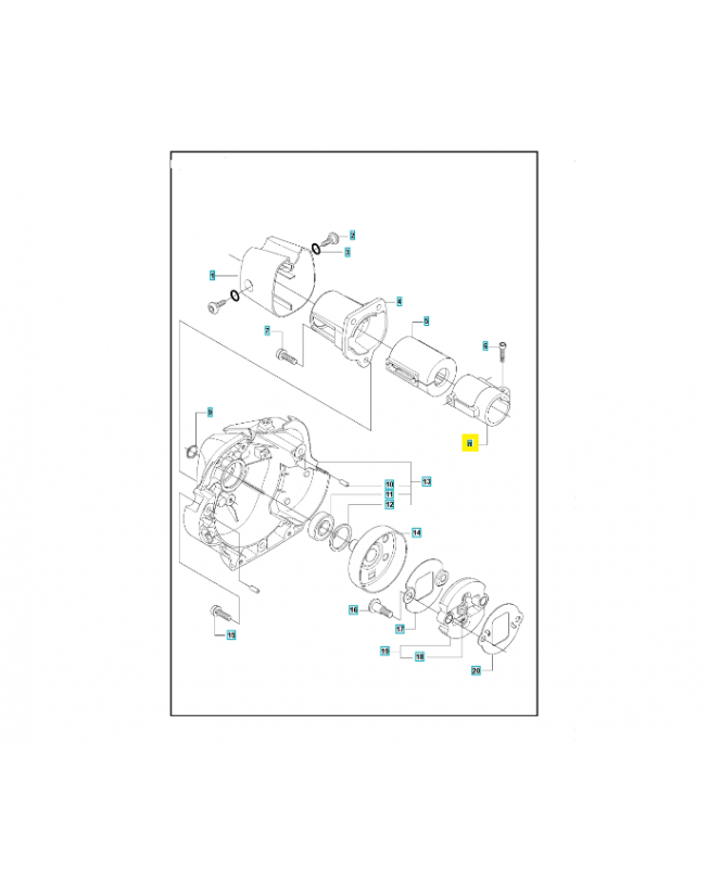 Douille, tube 537310101. Pièce de rechange Husqvarna