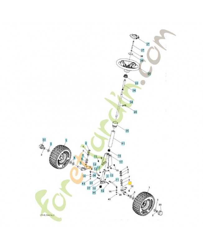 axe 532436180. Pièce de rechange Husqvarna