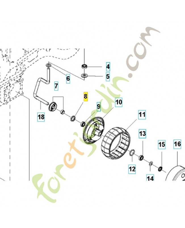 Joint 580487101. Pièce de rechange Husqvarna