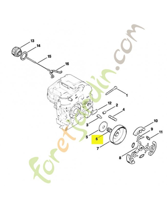 Roulement à aiguilles 10x13x139512-933-2270 Stihl.Pièce de rechange stihl