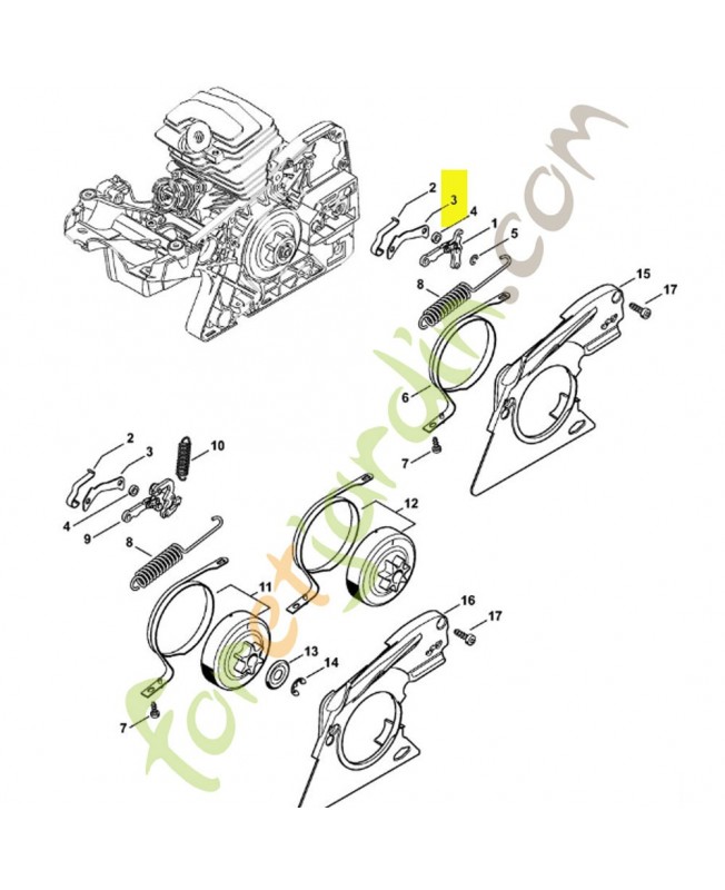 Bride de fixation 1143-162-5802. Pièce détachée Stihl / Vicking
