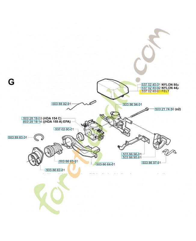 Filtre a air 537024003 husqvarna