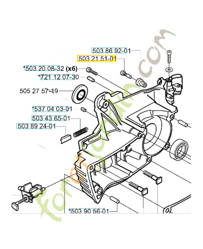 Vis 503215101. Pièce de rechange Husqvarna