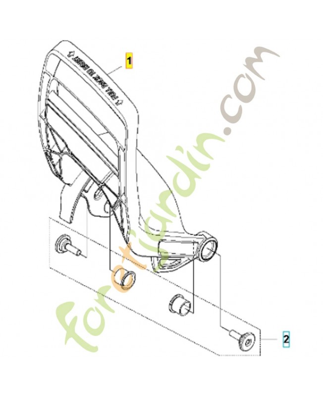 Protège main 576139602. Pièce détachée Husqvarna référence 576139601