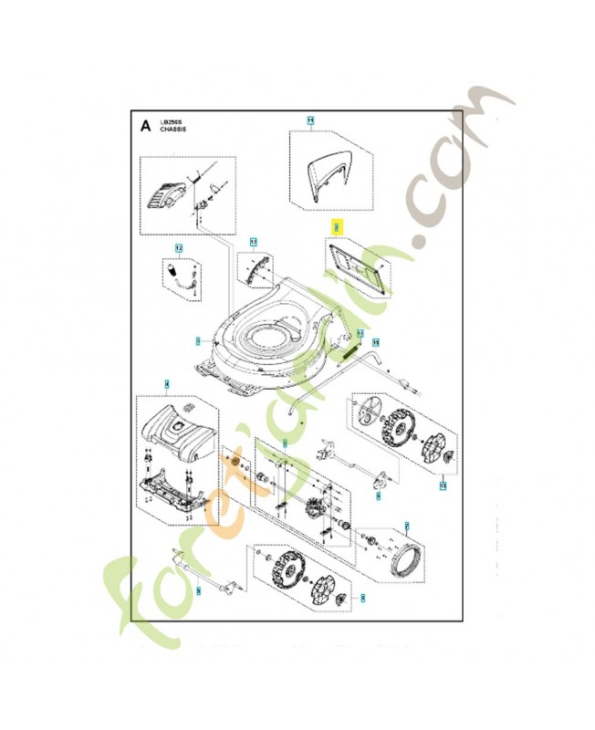 kit couvercle 598721801. Pièce détachée Husqvarna