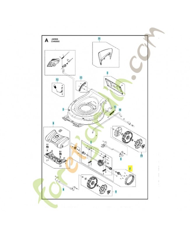 Roue d'engrenage 598684117. Pièce détachée Husqvarna