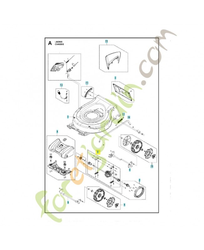 Transmission  598684114. Pièce détachée Husqvarna