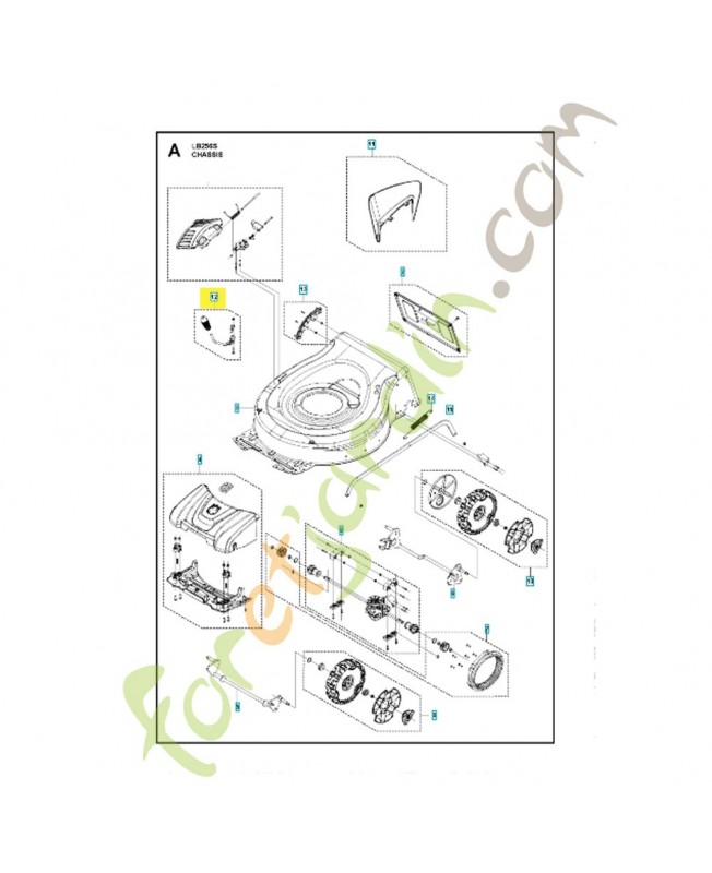  kit de poignée 599139101. Pièce détachée Husqvarna