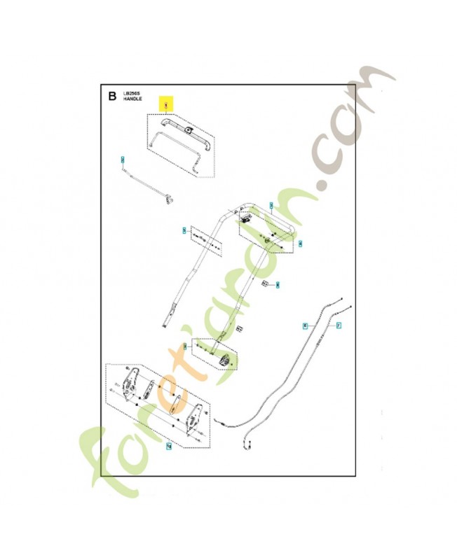 Ensemble de bras 598818201. Pièce détachée Husqvarna