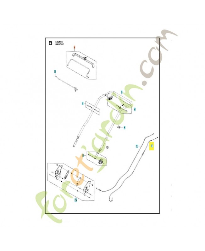 câble 598861801. Pièce détachée Husqvarna