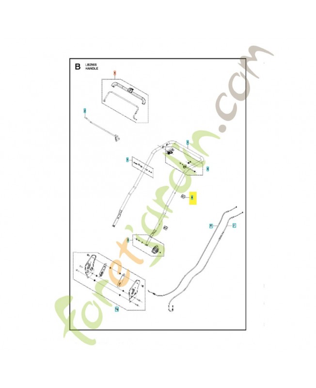 Clip Cable 598861401. Pièce détachée Husqvarna