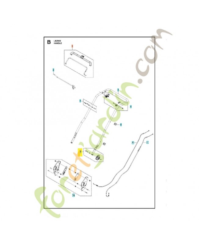 Support 598684125. Pièce détachée Husqvarna