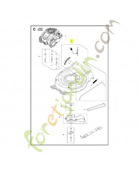 Réglage de hauteur 598684108. Pièce détachée Husqvarna