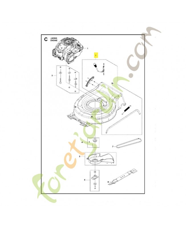 Réglage de hauteur 598684108. Pièce détachée Husqvarna