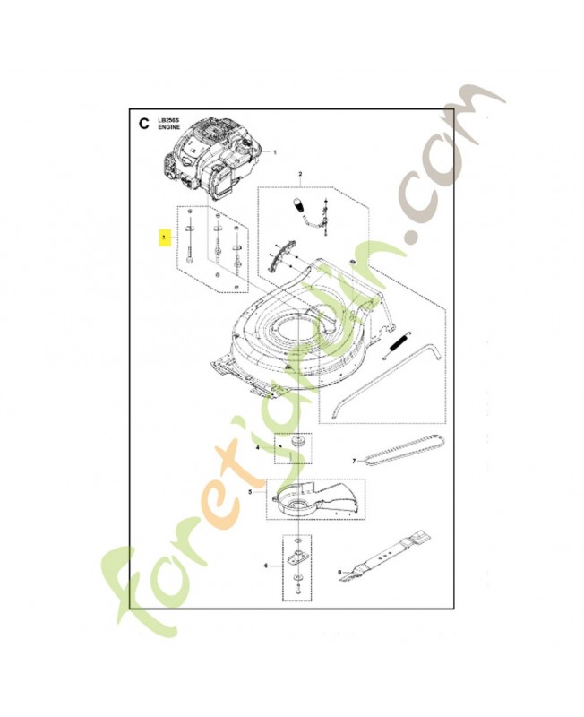  kit de vis 598742601. Pièce détachée Husqvarna