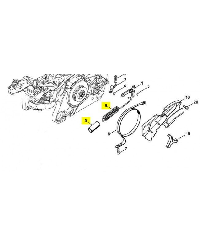 Ressort de tension 1135-160-5500. Pièce détachée Stihl / Vicking