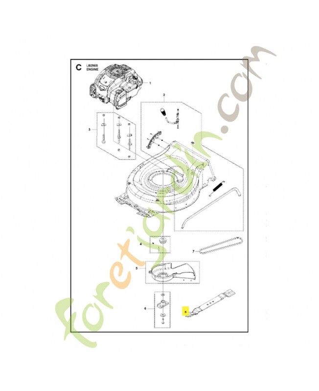 lame 56 cm 598563601. Pièce détachée Husqvarna