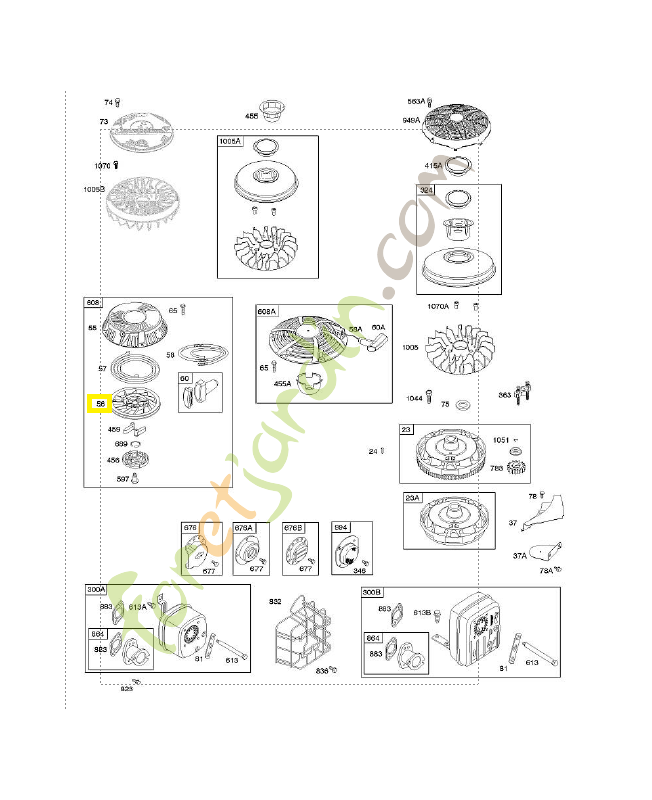 695129 Poulie de démarrage Briggs & Stratton 695129 Poulie de démarrage Briggs & Stratton