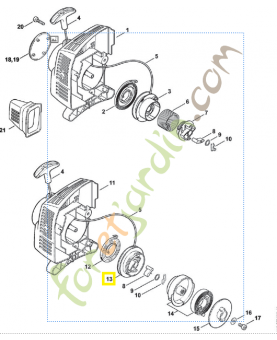 Poulie à câble 4140-195-0410. Pièce de rechange Sithl / Vicking