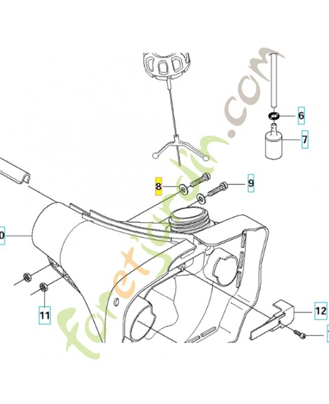 Rondelle 5 3x12 503230011. Pièce de rechange Husqvarna