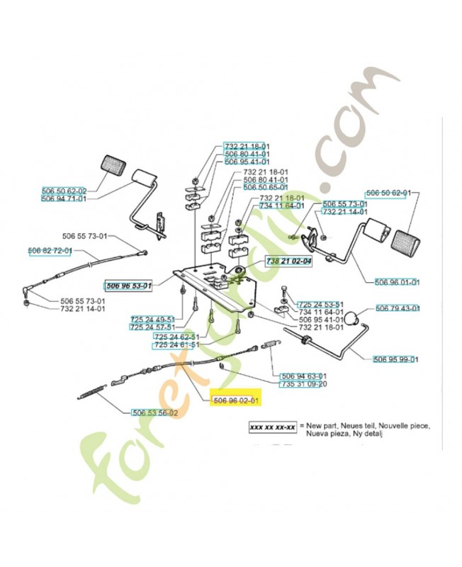 Cable rider 506960201. Pièce de rechange Husqvarna