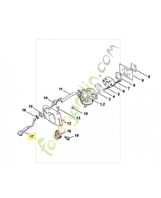Levier de démarrage 4201-121-6600. Pièce de rechange Sithl / Vicking Levier de démarrage 4201-121-6600. Pièce de rechange Sithl / Vicking