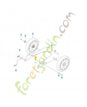 Ecrou 732252001. Pièce de rechange Husqvarna