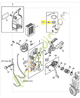 Jeu de joints 4283-007-1600. Pièce détachée Stihl / Vicking