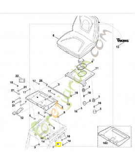 Pièce de guidage 6170-763-2210. Pièce de rechange Sithl / Vicking