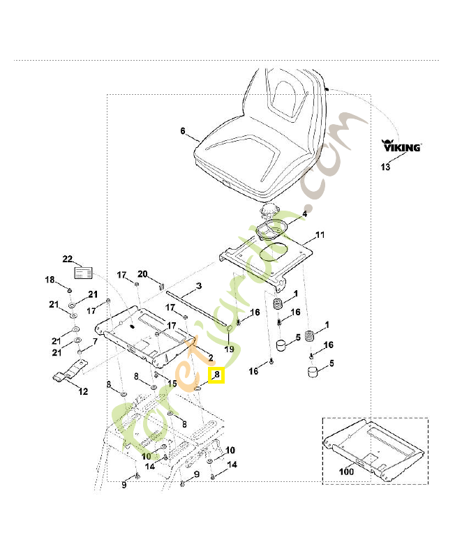 Rondelle 6170-763-0900. Pièce de rechange Sithl / Vicking