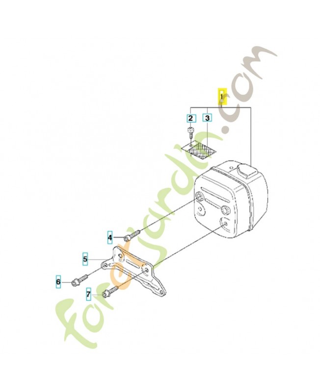 Silencieux complet 585448301. Pièce de rechange Husqvarna Silencieux complet 585448301. Pièce de rechange Husqvarna