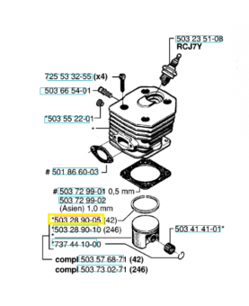 Segment  référence 503289005 husqvarna
