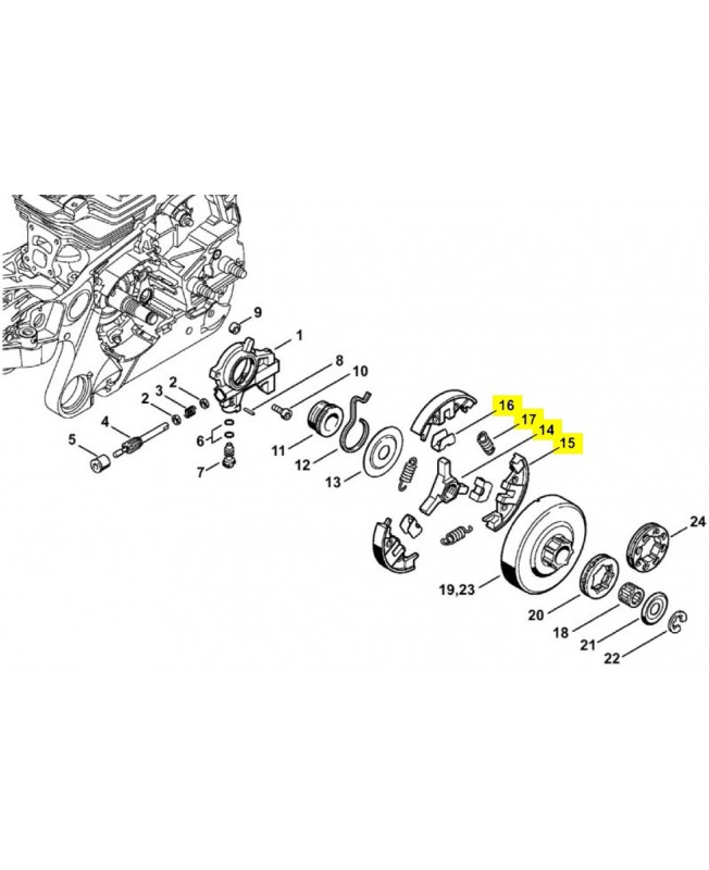 Embrayage ms 1138-160-2010. Pièce détachée Stihl / Vicking