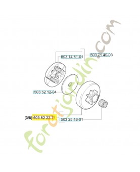 Cloche d embrayage 503822271. Pièce de rechange Husqvarna