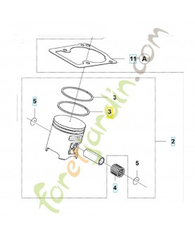 Segment de piston 576627401. Pièce détachée Husqvarna référence 