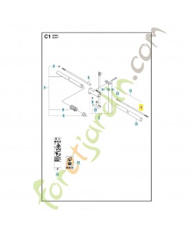 Arbre moteur l 696 581815102. Pièce détachée Husqvarna