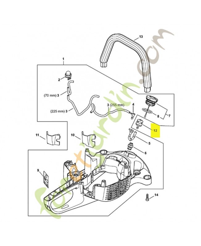 Crépine aspirante 0000-350-3503. Pièce de rechange Sithl / Vicking