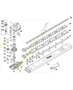 Douille aiguille 6x10x8 9513-003-1550. Pièce de rechange Sithl / Vicking