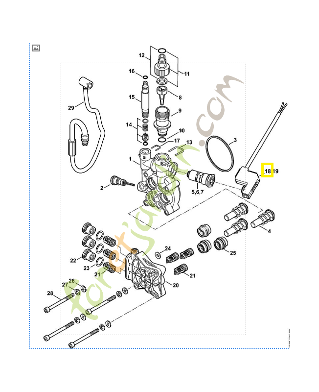 Commutateur 4776-430-0501. Pièce détachée Stihl / Vicking