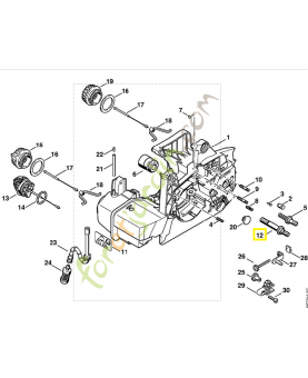 Vis d'assemblage a embase 1127-664-2405. Pièce détachée Stihl / Vicking