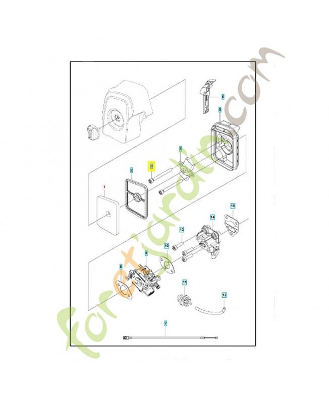 Boulon 580467201. Pièce de rechange Husqvarna