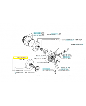 Cloche d embrayage 501636605. Pièce de rechange Husqvarna
