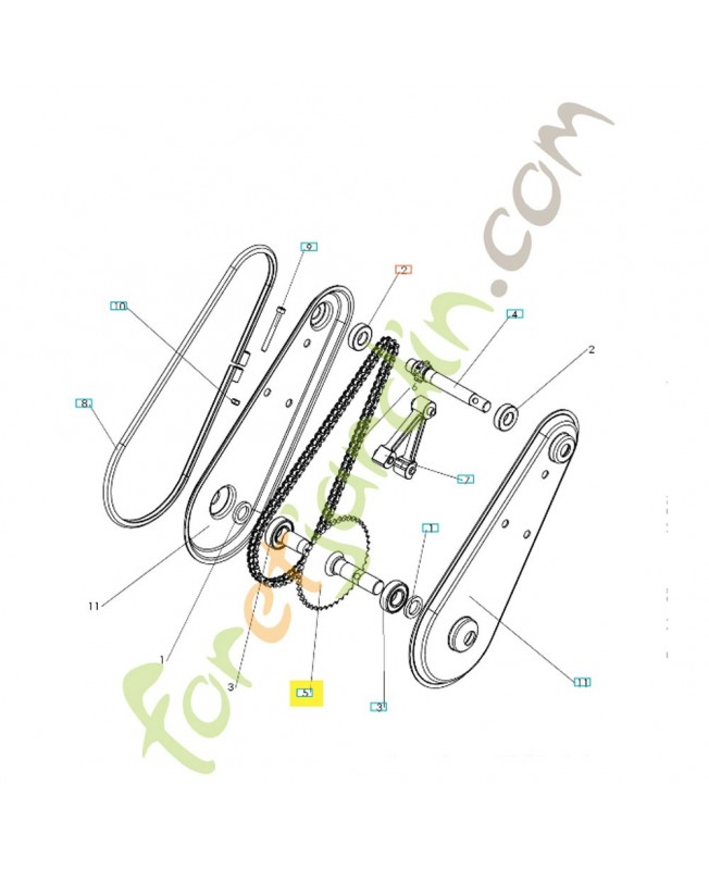 Arbre 531008448. Pièce de rechange Husqvarna Arbre 531008448. Pièce de rechange Husqvarna