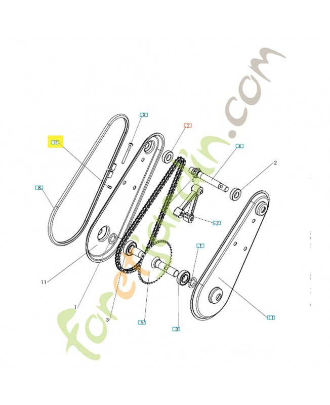 Ecrou frein 732261601. Pièce de rechange Husqvarna