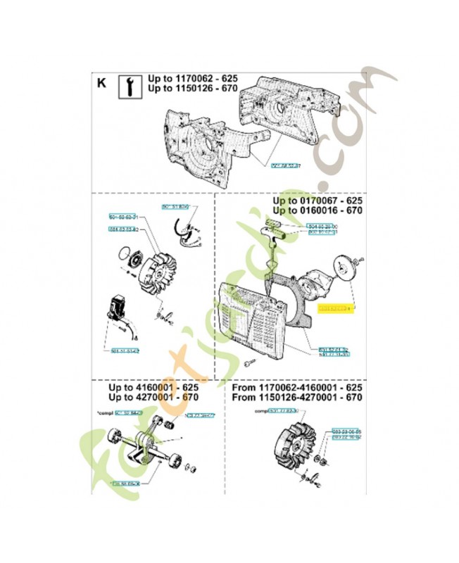 Poulie lanceur 501520701. Pièce de rechange Husqvarna Poulie lanceur 501520701. Pièce de rechange Husqvarna