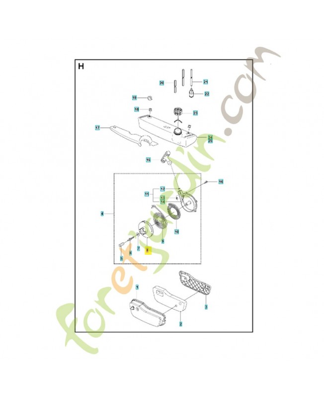 Poulie de démarreur 501896703. Pièce de rechange Husqvarna